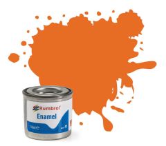 Humbrol 14ml Gloss Orange Enamel Paint # 18