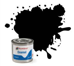 Humbrol 14ml Matt Black Enamel Paint # 33