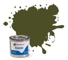 Humbrol 14ml Matt Olive Drab Enamel Paint # 155