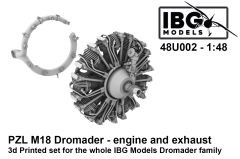 IBG Models 1/48 PZL M18 Dromader - Engine and Exhaust # 002
