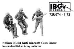 IBG Models 1/72 Italian 90/53 Anti Aircraft Gun Crew in standard uniforms # 074