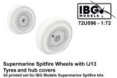 IBG Models 1/72 Supermarine Spitfire Wheels with IJ13 Tyres and Hub Covers # 096