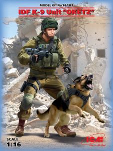 ICM 1/16 K-9 Israeli Police Team Officer with Dog # 16102