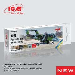 ICM US Aviation 1980 - 1990 Acrylic Paint Set # 3028