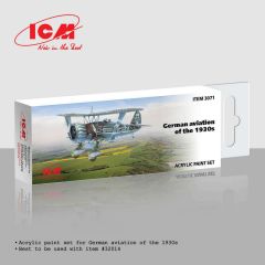 ICM German Aviation of the 1930s Acrylic Paint Set # 3071