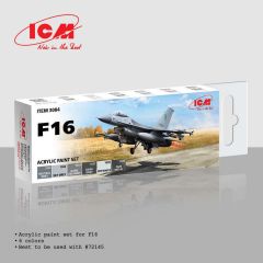 ICM General-Dynamics F-16AM Fighting Falcon of Ukrainian Air Forces Acrylic Paint Set # 3084