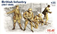 ICM 1/35 British (WWI) Infantry 1917-1918 # 35301 - Plastic Model figures