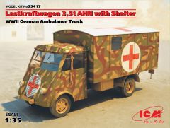 ICM 1/35 Lastkraftwagen 3,5 t AHN with Shelter, WWII German Ambulance Truck # 35417