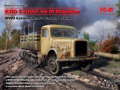 ICM 1/35 KHD S3000/SS M Maultier, WWII German Semi-Tracked Truck # 35453