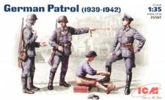 ICM 1/35 German Patrol (1939-42) set of 4 figures # 35561 - Plastic Model Kit