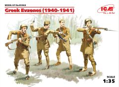 ICM 1/35 Greek Evzones (1940-1941) (4 figures) # 35562 - Plastic Model Figures