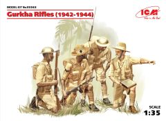ICM 1/35 Gurkha Rifles (1944) (4 figures) # 35563 - Plastic Model Figures