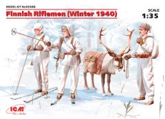 ICM 1/35 Finnish Riflemen (Winter 1940) (4 figures) # 35566 - Plastic Model Figures