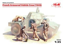 ICM 1/35 French Armoured Vehicle Crew (1940) (4 figures) (WWII) (100% new holds) # 35615