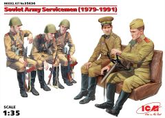 ICM 1/35 Soviet Army Servicemen 1979-1991 (5 x Truck Crew Figures) # 35636