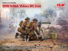 ICM 1/35 WWII British Vickers MG Crew (Vickers MG & 2 figures) (100% new molds) # 35646