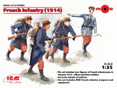 ICM 1/35 French Infantry 1914 (4 x Figures) Completely new mould kit. # 35682 - Plastic Model Figures