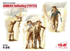 ICM 1/35 ANZAC Infantry (1915) (4 figures) # 35685 - Plastic Model Figures