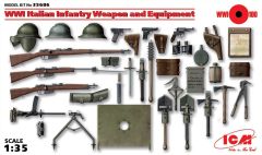 ICM 1/35 WWI Italian Infantry Weapon and Equipment # 35686 - Plastic Model Kit