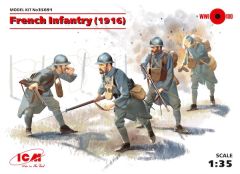 ICM 1/35 French Infantry (1916) (4 figures) (WWI) (100% new molds) # 35691