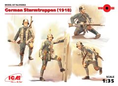 ICM 1/35 German Sturmtruppen (1918) (4 figures) (WWII) (100% new moulds) # 35692