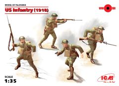 ICM 1/35 U.S. Infantry (1918) (4 figures) (WWI) (100% new moulds) # 35693