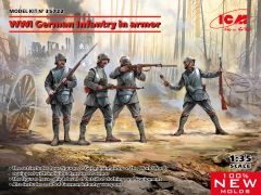 ICM 1/35 WWI German Infantry in ärmor (100% new molds) (WWI) # 35722