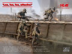 ICM 1/35 Los, Los, Los, Attacke!' German Army Assault Unit (4 Figures) # 35723