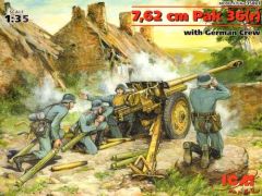 ICM 1/35 7.62cm PAK 36(r) with Crew # 35801 - Plastic Model Kit