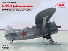 ICM 1/48 Polikarpov I-153 WWII Soviet Biplane Fighter (winter version) # 48096