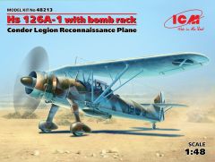 ICM 1/48 Henschel Hs 126A-1 with bomb rack, Condor Legion Reconnaissance Plane # 48213