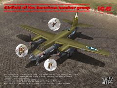 ICM 1/48 Airfield of the American Bomber Group (B-26G Marauder with Crew & Landing Mat) # 48327