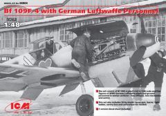 ICM 1/48 Messerschmitt Bf 109F-4 with German Luftwaffe # 48804 - Plastic Model Kit