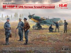 ICM 1/48 Messerschmitt Bf-109F-4 with German Ground Personnel # 48805