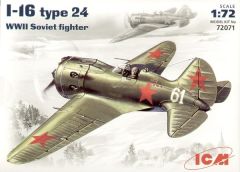 ICM 1/72 Polikarpov I-16 type 24 with wheels # 72071 - Plastic Model Kit