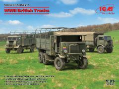 ICM 1/35 WWII British Trucks (Model W.O.T. 6, Model W.O.T. 8, Leyland Retriever General Service) Diorama Set # DS3511