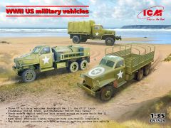 ICM 1/35 WWII U.S. Military Vehicles, G7117, Studebaker US6-U3, Studebaker US6-U5 (Set of 3 Trucks) # DS3528