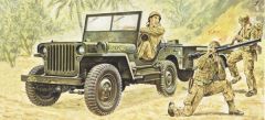 Italeri 1/35 Willys Jeep with Trailer # 314 - Plastic Model Kit