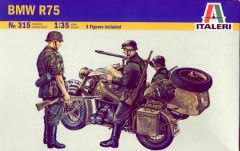 Italeri 1/35 BMW R75 with 3 figures # 315 - Plastic Model Kit