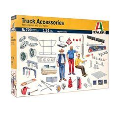 Italeri 1/24 Truck Accessories for European and American trucks including 3 driver figures # 0720
