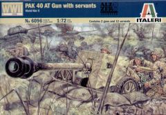 Italeri 1/72 German PAK 40 Anti-Tank Gun with crew # 6096 - Plastic Model Kit