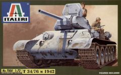Italeri 1/72 T-34/76 model 1942 with figures # 7008 - Plastic Model Kit