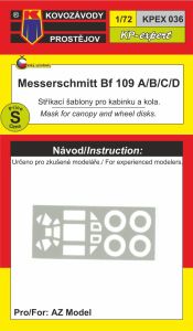 Kovozavody Prostejov 1/72 Messerschmitt Bf-109A/Bf-109B/Bf-109C/Bf-109D Mask Set # 7236