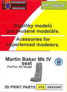 Kovozavody Prostejov 1/72 Martin Baker Mk.IV seat 3D printed parts # 7258