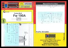 Kovozavody Prostejov 1/72 Focke-Wulf Fw-190A Stencils # 7269