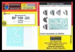 Kovozavody Prostejov 1/72 Messerschmitt Bf-109G Nose Spiral Decal # 7270
