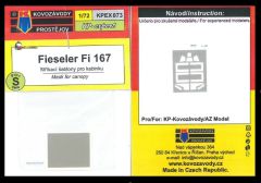 Kovozavody Prostejov 1/72 Fieseler Fi-167 Mask Set # 7273
