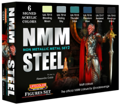 LifeColor Non Metallic Metal Paint Set 2 Steel (22ml x 6) # CS54