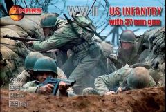 Mars 1/72 U.S. Infantry (WWII) with 37mm gun # 72017