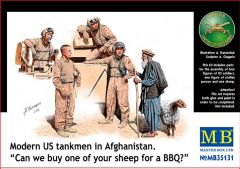 Masterbox 1/35 Modern US Tankmen in Afghanistan A sheep for the BBQ? - Plastic Model Figures